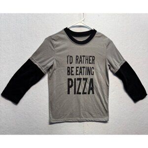 Highland Outfitters Boys Gray & Black Long Sleeve Graphic Tee Size 10/12